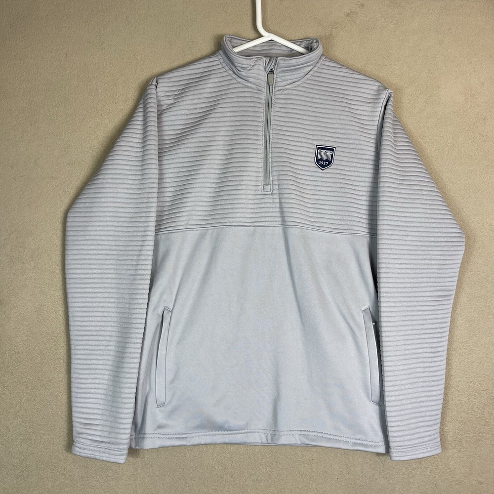 Holloway Regulate 3D Pullover Mens medium Gray Half Zip Performance Fabric Adult